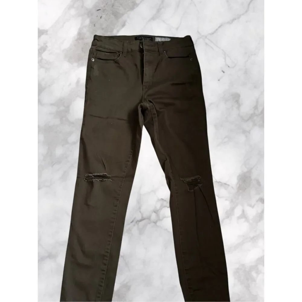 Aeropostale Size 2 Olive Green Ripped Jeans